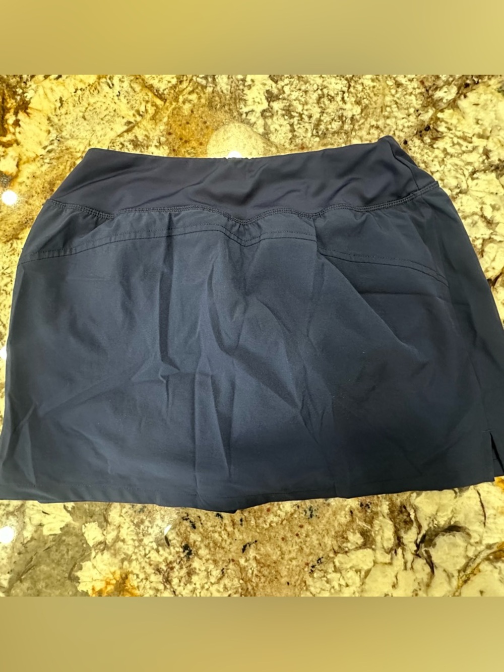 Black Athletic Skort with Wide Waistband